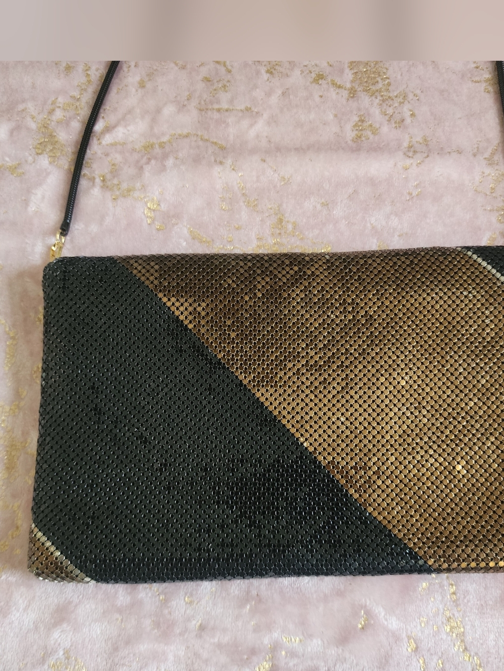 BAG | Sequin Envelope Shoulder Bag in Black and Brown - Picture 10 of 13